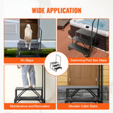 Mobility & Accessibility: VEVOR RV Steps, 3-Step RV Stairs, 199.58KGS  Load Capacity, Thickened Carbon Steel, With Handrail, Non-Slip Steps for Safe Entry and Exit, Suit for RV, Trailer, Camper Steps