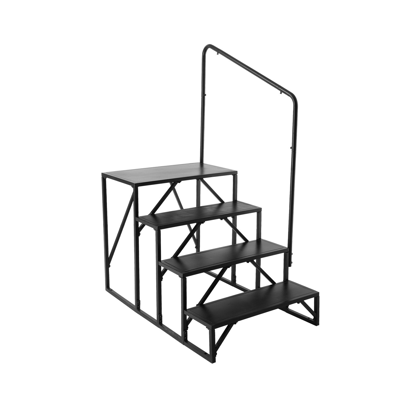 Mobility & Accessibility: VEVOR RV Steps, 4-Step RV Stairs, 199.58KGS Load Capacity, Thickened Carbon Steel, With Handrail, Non-Slip Steps for Safe Entry and Exit, Suit for RV, Trailer, Camper Steps
