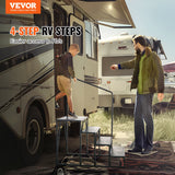 Mobility & Accessibility: VEVOR RV Steps, 4-Step RV Stairs, 199.58KGS Load Capacity, Thickened Carbon Steel, With Handrail, Non-Slip Steps for Safe Entry and Exit, Suit for RV, Trailer, Camper Steps