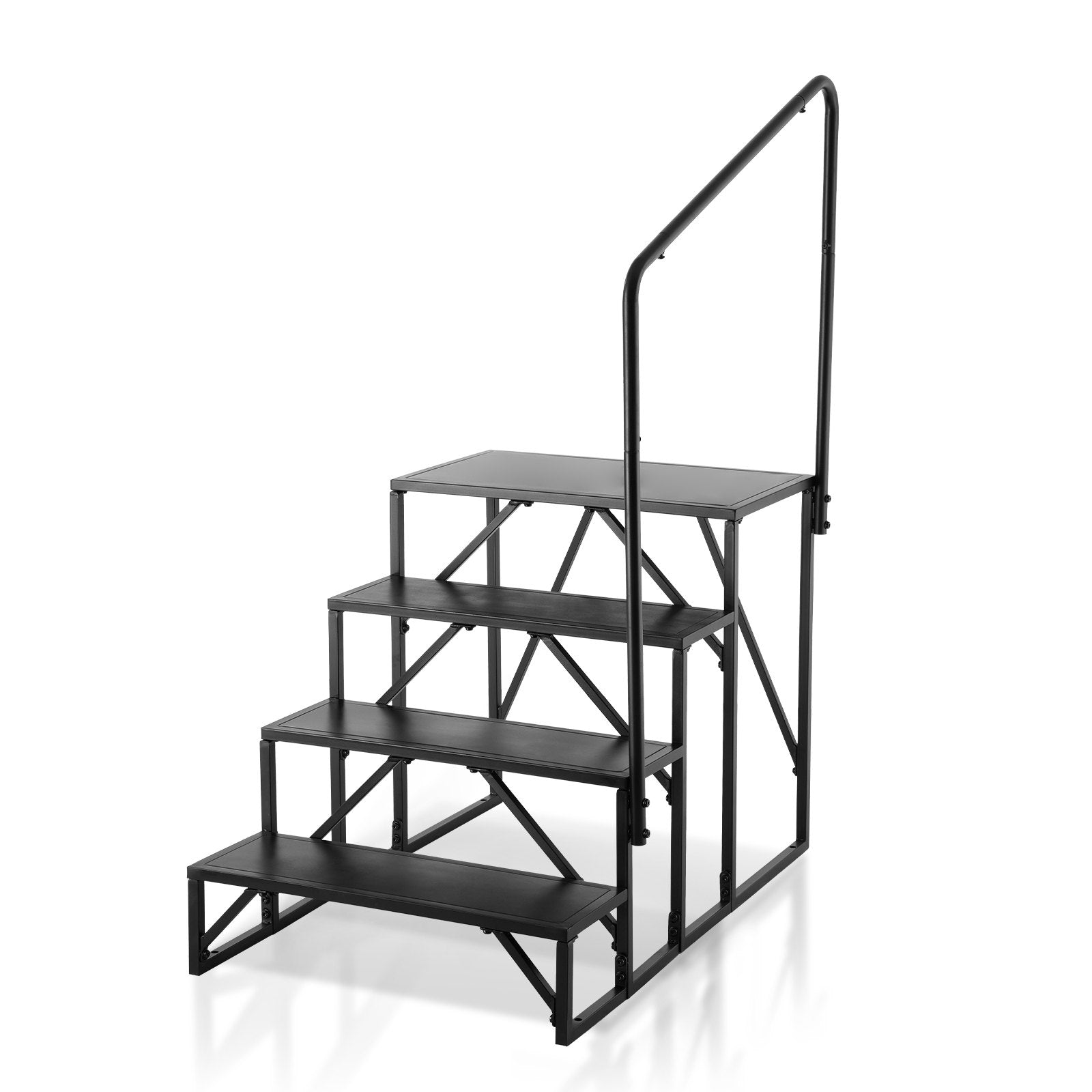 Mobility & Accessibility: VEVOR RV Steps, 4-Step RV Stairs, 199.58KGS Load Capacity, Thickened Carbon Steel, With Handrail, Non-Slip Steps for Safe Entry and Exit, Suit for RV, Trailer, Camper Steps