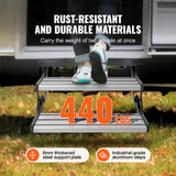 Mobility & Accessibility: VEVOR RV Steps, 2-Step, Manual Retractable RV Stairs, Foldable, 440 LBS Load Capacity, Aluminum Alloy Steps, Thickened Steel Plate, Non-Slip Steps for Safe Entry and Exit, RV, Trailer, Camper Steps