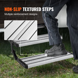 Mobility & Accessibility: VEVOR RV Steps, 2-Step, Manual Retractable RV Stairs, Foldable, 440 LBS Load Capacity, Aluminum Alloy Steps, Thickened Steel Plate, Non-Slip Steps for Safe Entry and Exit, RV, Trailer, Camper Steps