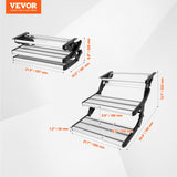 Mobility & Accessibility: VEVOR RV Steps, 2-Step, Manual Retractable RV Stairs, Foldable, 440 LBS Load Capacity, Aluminum Alloy Steps, Thickened Steel Plate, Non-Slip Steps for Safe Entry and Exit, RV, Trailer, Camper Steps