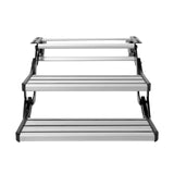 Mobility & Accessibility: VEVOR RV Steps, 2-Step, Manual Retractable RV Stairs, Foldable, 440 LBS Load Capacity, Aluminum Alloy Steps, Thickened Steel Plate, Non-Slip Steps for Safe Entry and Exit, RV, Trailer, Camper Steps