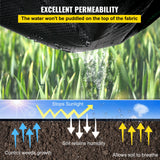 Canopies & Gazebos: VEVOR Weed Barrier, 5.8oz Landscape Fabric, 4ft x 300ft Cover Mat Heavy Duty Woven Grass Control Geotextile for Garden, Patio, Black
