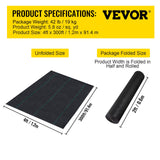 Canopies & Gazebos: VEVOR Weed Barrier, 5.8oz Landscape Fabric, 4ft x 300ft Cover Mat Heavy Duty Woven Grass Control Geotextile for Garden, Patio, Black