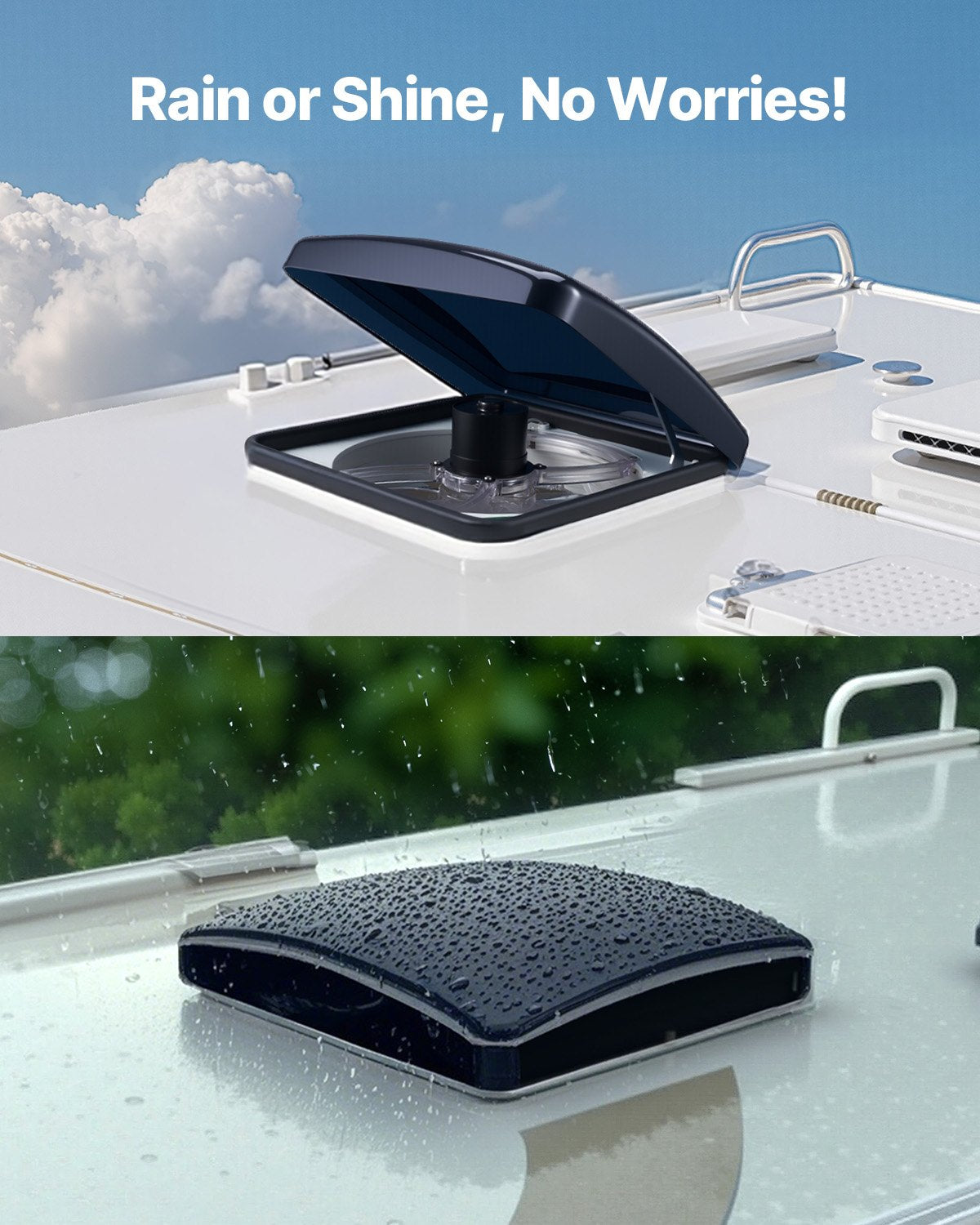 Automotive Repair & Speciality Tools: VEVOR RV Vent Roof Fan 355.6 mm 10-Speed Reversible with Remote Control