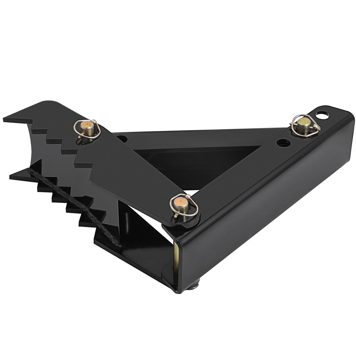 45.7 cm Backhoe Thumb, 12 mm Teeth Thickness Heavy Duty Excavator Thumb, Black Steel Weld On Thumb Attachments with 12mm Bolt-On Design Adjustable Mechanical Thumb for Backhoe/Excavator