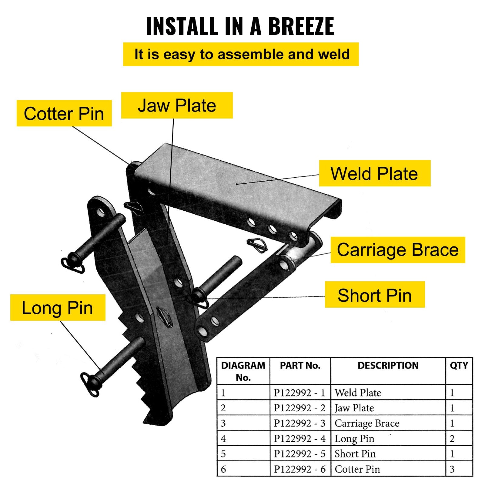 Hydraulic Backhoe Thumb, 45.7cm 1.27cm Thickness Heavy Duty Excavator Thumb, Black Steel Weld On Thumb Attachments with Hydraulic Cylinder, Mechanical Hydraulic Thumb for Backhoe/Excavator