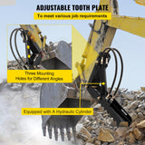 Automotive Parts: VEVOR 61cm Hydraulic Backhoe Excavator Thumb Attachments Weld On 1.27cm Teeth Thick Steel Plate Assembly 12MM Bolt-On Design with Hydraulic Cylinder
