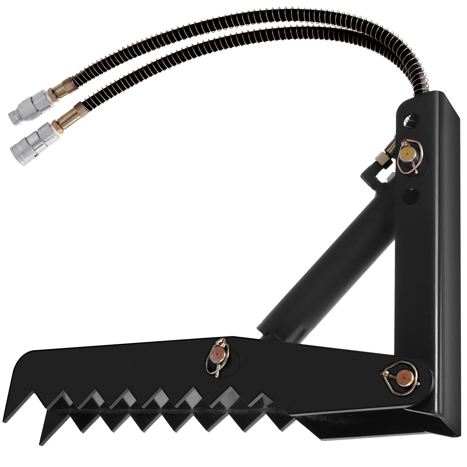 61cm Hydraulic Backhoe Excavator Thumb Attachments Weld On 1.27cm Teeth Thick Steel Plate Assembly 12MM Bolt-On Design with Hydraulic Cylinder