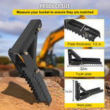 Automotive Parts: VEVOR 32 inch Backhoe Excavator Thumb Attachments Weld On Adjustable Boom Tractor Excavator 1/2Inch Teeth Thick Steel Plate Assembly 12MM Bolt-On Design