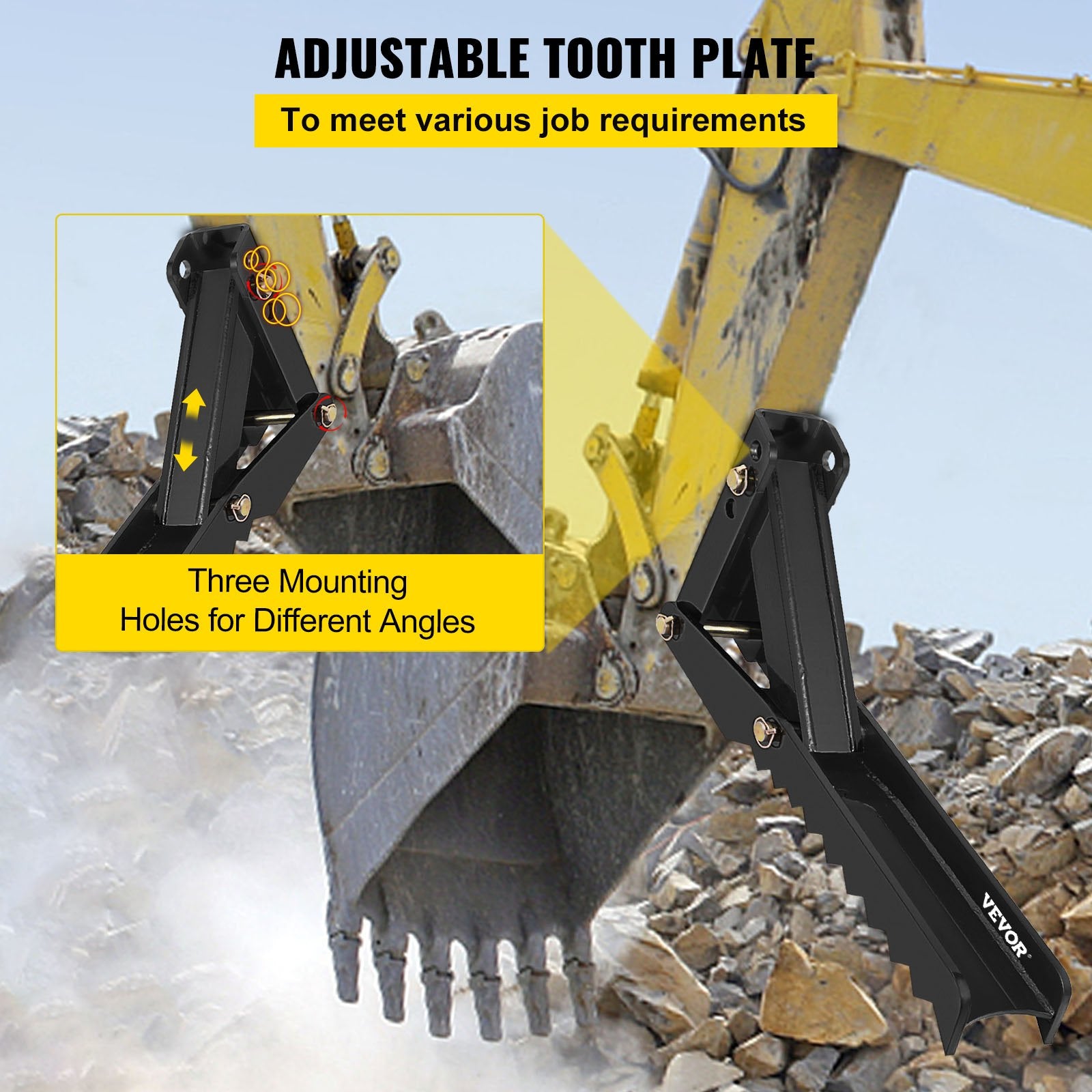 Automotive Parts: VEVOR Backhoe Excavator Thumb Attachments, 91.44 cm  Adjustable Extreme Weld On Backhoe Thumb Hoe Clamp 1.27 cm Inch Teeth Thick Steel Plate 16MM Assembly Bolt-On Design