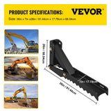 Automotive Parts: VEVOR Backhoe Excavator Thumb Attachments, 91.44 cm  Adjustable Extreme Weld On Backhoe Thumb Hoe Clamp 1.27 cm Inch Teeth Thick Steel Plate 16MM Assembly Bolt-On Design