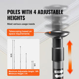 Tents: VEVOR Dust Barrier Poles, 10 Ft Barrier Poles, Dust Barrier System with 4 Telescoping Poles, Magnetic Zipper, Carry Bag and 32.8x13.12 Ft Plastic Film, for Interior Decoration, Painting