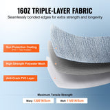 Canopies & Gazebos: VEVOR RV Awning Fabric Replacement, 3.72m Fabric Length for 3.96mAwning, Heavy Duty 3-Ply 16oz PVC Camper Awning Fabric, Waterproof & UV Protection Outdoor Canopy for RV, Trailer, Motorhome, Blue Fade