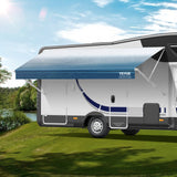 Canopies & Gazebos: VEVOR RV Awning Fabric Replacement, 6.15m Fabric Length for 6.4m Awning, Heavy Duty 3-Ply 16oz PVC Camper Awning Fabric, Waterproof & UV Protection Outdoor Canopy for RV, Trailer, Motorhome, Blue Fade