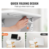 Desk Accessories: VEVOR Wall Mounted Folding Table, Wall Mount Drop Leaf Tables, Wooden Floating Desk for Dining, Laundry Room, Office, 23.6" x 15.6" Fold Down Desk with Carbon Steel Bracket