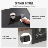 Desk Accessories: VEVOR Wall Mounted Desk, Fold out Convertible Desk, Multi-Function Folding Wall Table with Chalkboard for Home Office, Space Saving Computer Desk with Storage Area