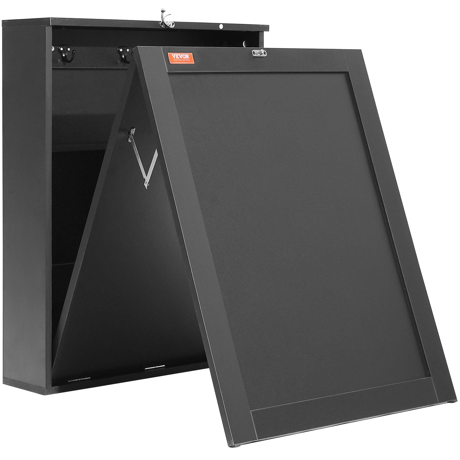 Desk Accessories: VEVOR Wall Mounted Desk, Fold out Convertible Desk, Multi-Function Folding Wall Table with Chalkboard for Home Office, Space Saving Computer Desk with Storage Area