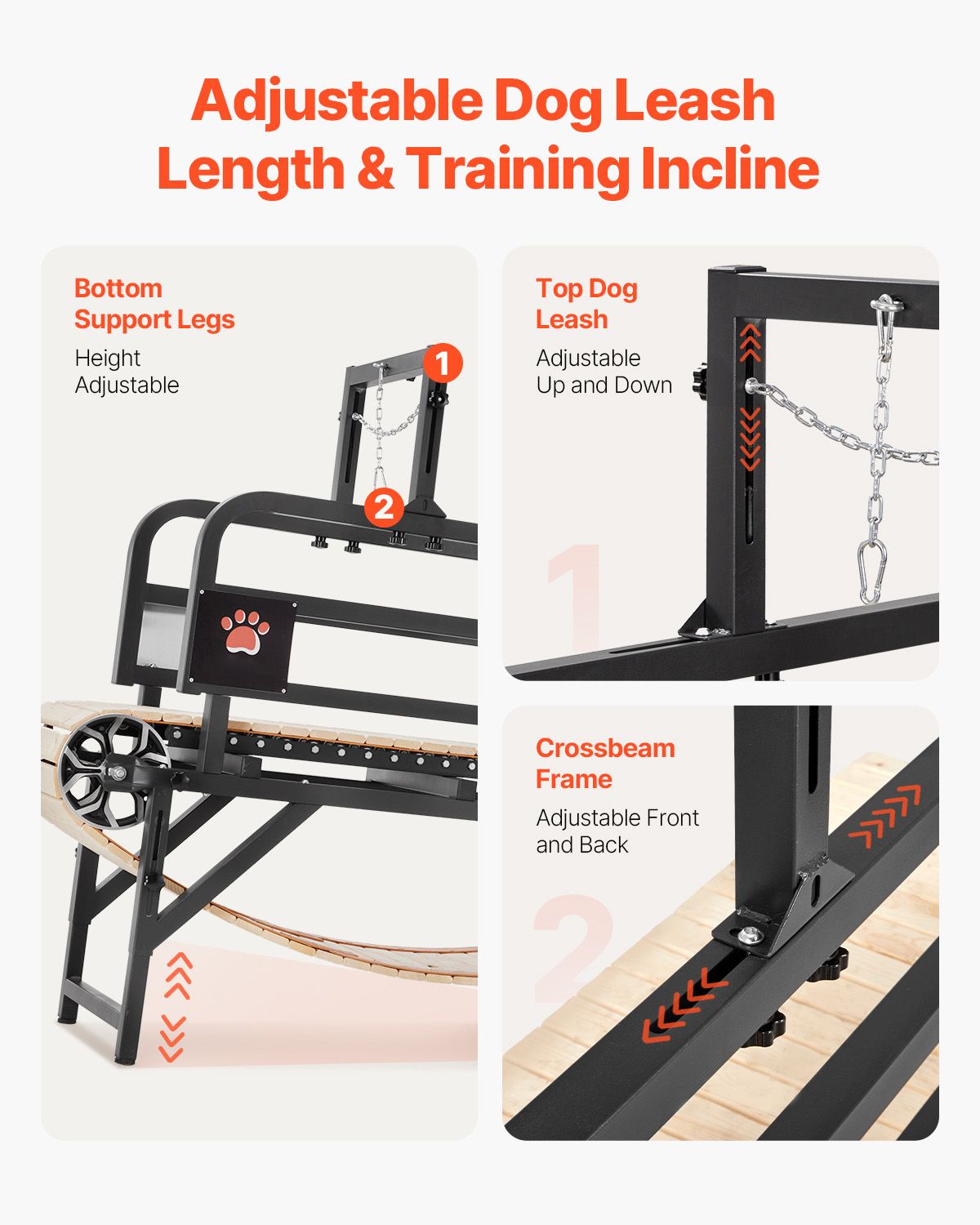 Dog Treadmill for Medium Dogs, 330lbs Weight Capacity, Dog Running Machine with Adjustable Ramps, 15.5" Runway Dog Pacer Slatmill, Pet Treadmill Exercise Equipment for Indoor & Outdoor Exercise