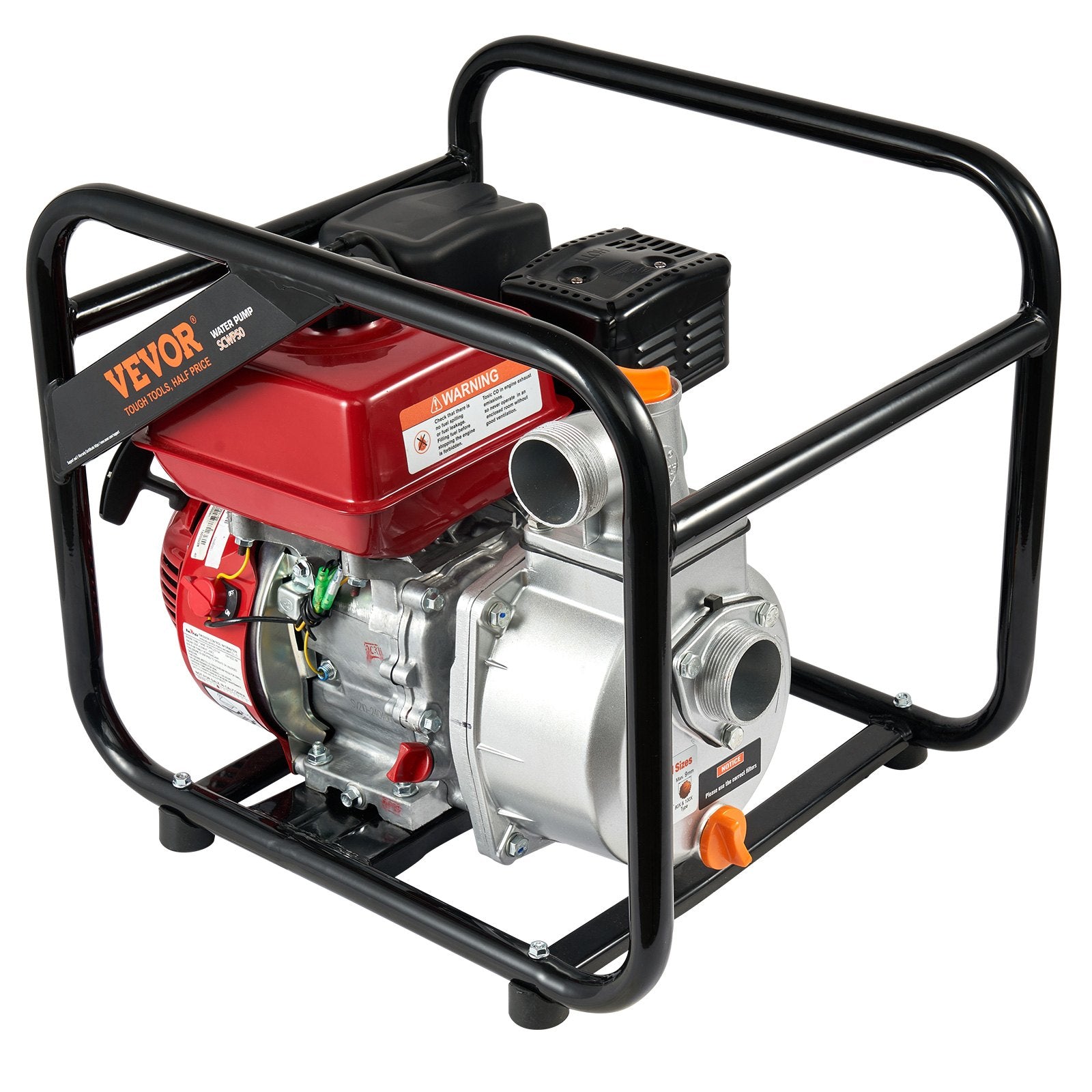 Fuel & Exhaust: VEVOR Gasoline Engine Water Pump Gas Powered Transfer Pump 50 mm 7HP 4-Stroke