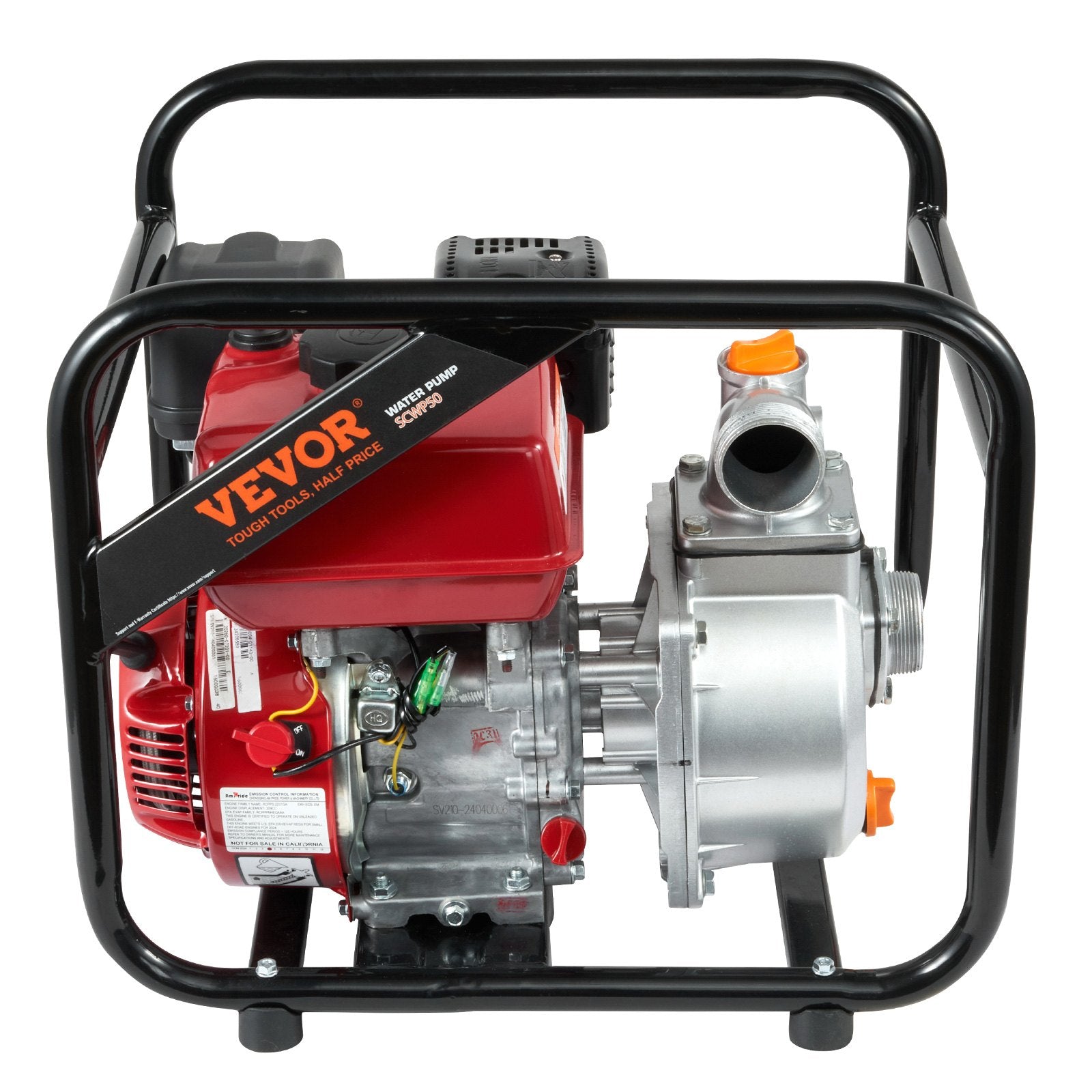 Fuel & Exhaust: VEVOR Gasoline Engine Water Pump Gas Powered Transfer Pump 50 mm 7HP 4-Stroke