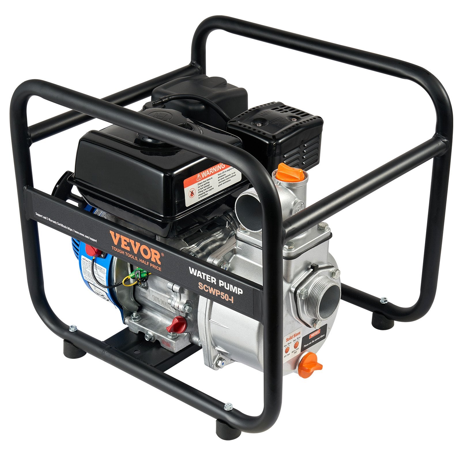 Fuel & Exhaust: VEVOR Gasoline Engine Water Pump Gas Powered Transfer Pump 50 mm 6.5HP 4-Stroke