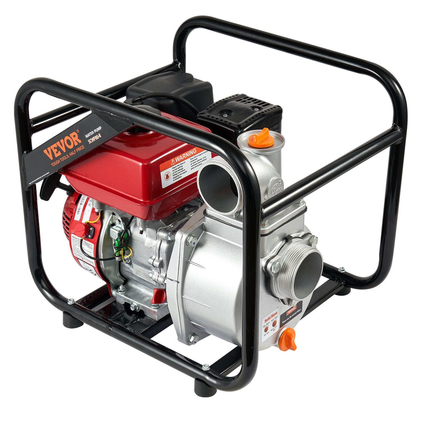 Fuel & Exhaust: VEVOR Gasoline Engine Water Pump Gas Powered Transfer Pump 80 mm 7HP 4-Stroke