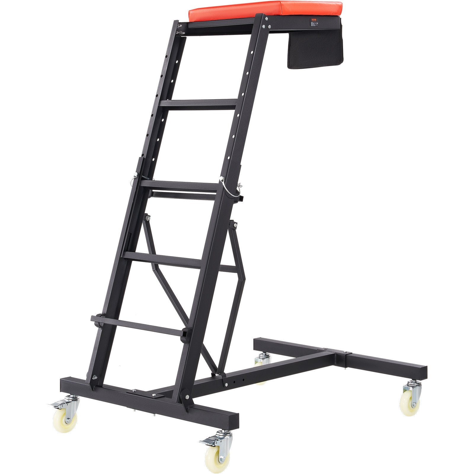 Automotive Topside Creeper, with Adjustable Height 49.6" to 75.6", 181.44KGS Capacity High Creeper, 4 Swivel Caster Wheels, Heavy Duty Foldable Creeper for Auto Repair and Maintenance