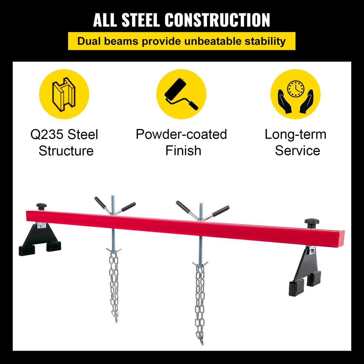 Engine Support Bar Engine Load Leveler 1100 Lbs Transmission w/ Dual Hook