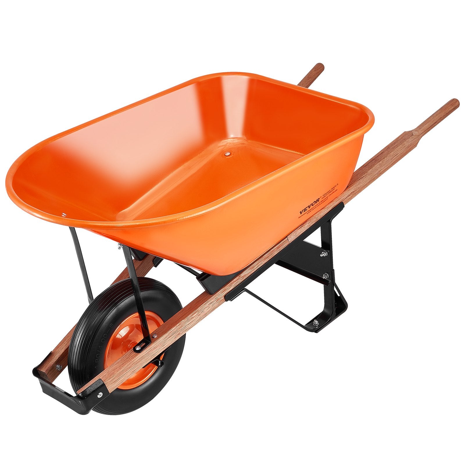 Spreaders & Wheelbarrows: VEVOR Wheelbarrow Cart One Wheel 6 Cu Ft Garden Dump Cart 330 lbs Utility Cart