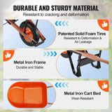 Spreaders & Wheelbarrows: VEVOR Wheelbarrow Cart One Wheel 6 Cu Ft Garden Dump Cart 330 lbs Utility Cart