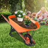 Spreaders & Wheelbarrows: VEVOR Wheelbarrow Cart One Wheel 6 Cu Ft Garden Dump Cart 330 lbs Utility Cart