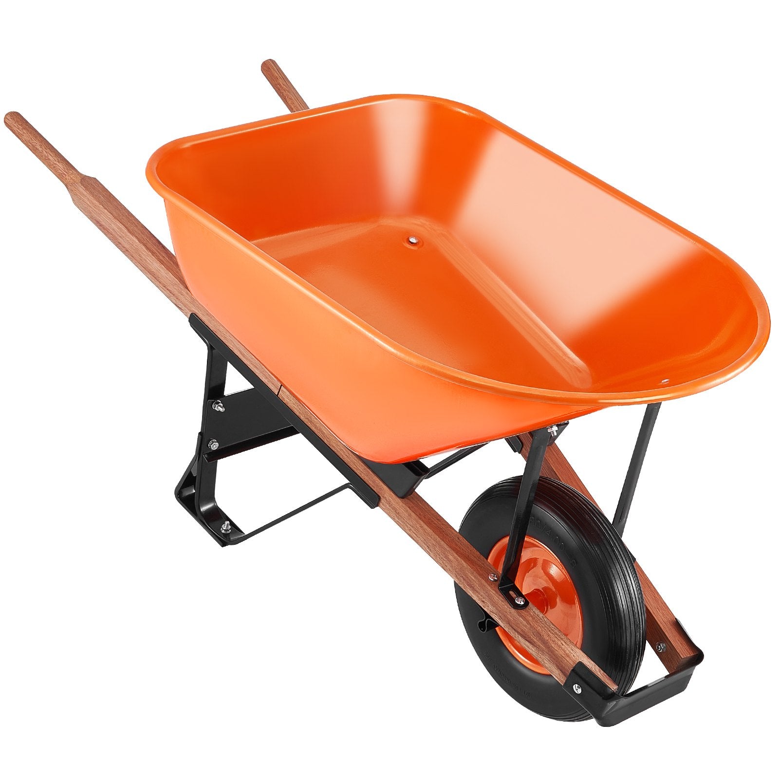 Spreaders & Wheelbarrows: VEVOR Wheelbarrow Cart One Wheel 6 Cu Ft Garden Dump Cart 330 lbs Utility Cart