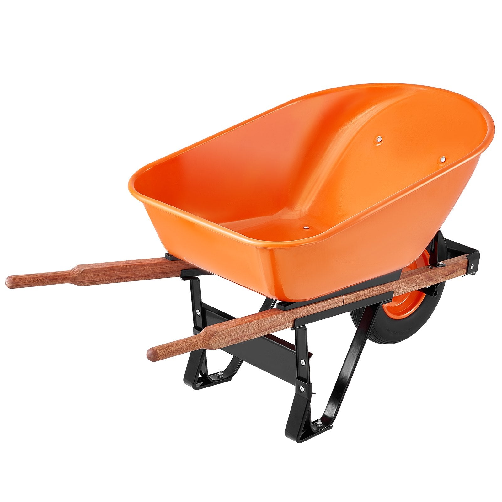 Spreaders & Wheelbarrows: VEVOR Wheelbarrow Cart One Wheel 6 Cu Ft Garden Dump Cart 330 lbs Utility Cart