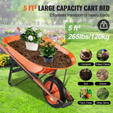 Spreaders & Wheelbarrows: VEVOR Wheelbarrow Cart One Wheel Garden Dump Cart 330 lbs Yard Utility Cart