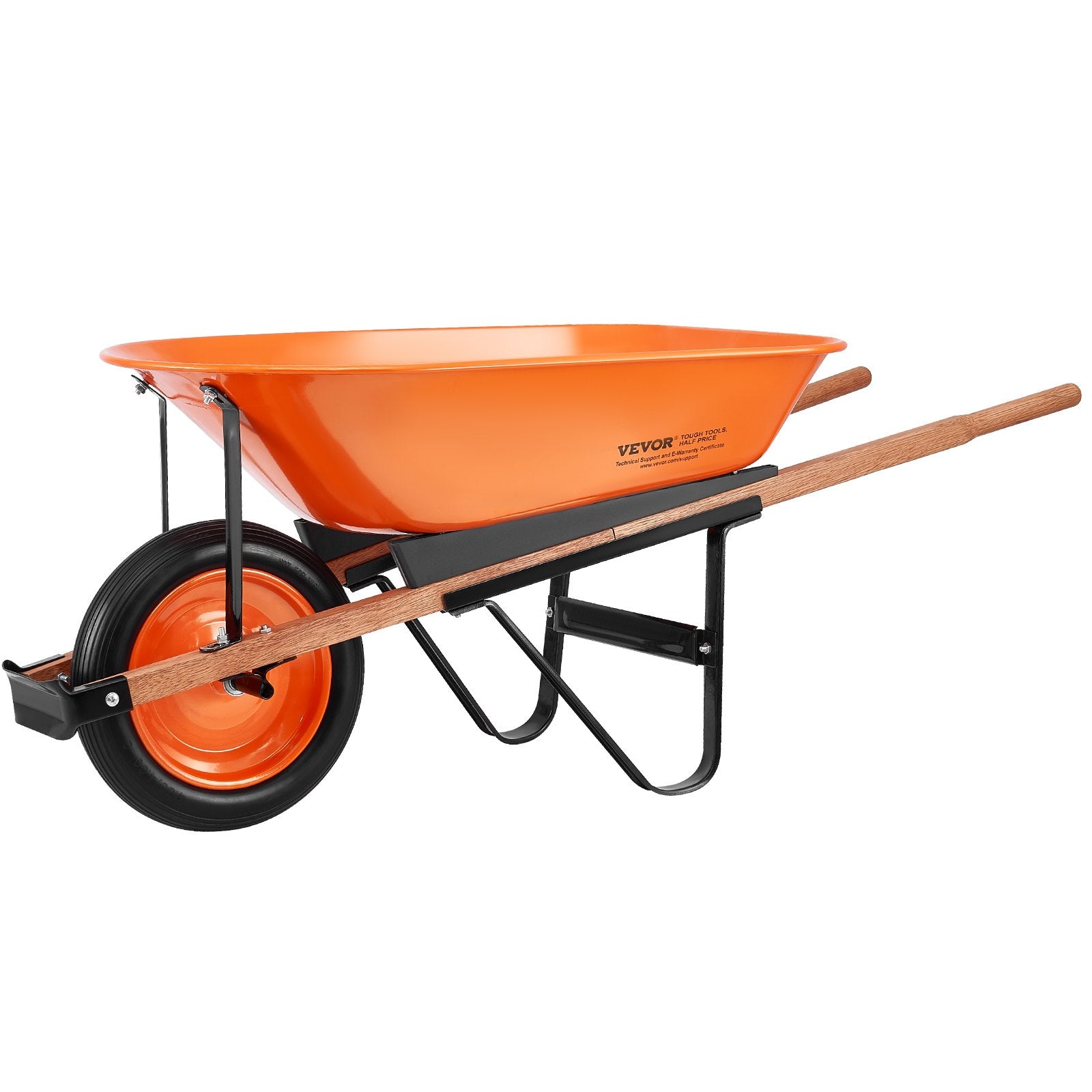 Spreaders & Wheelbarrows: VEVOR Wheelbarrow Cart One Wheel Garden Dump Cart 330 lbs Yard Utility Cart