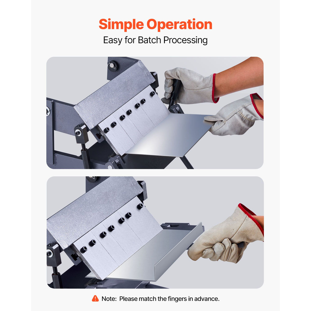 Box and Pan Brake, 305 mm Sheet Metal Bending Brake, 20-Gauge Mild Steel Capacity, 0-135 Degree Adjustable, Metal Bender Machine with 5 Fingers, Heavy-Duty Aluminum Folder for Precise Bending