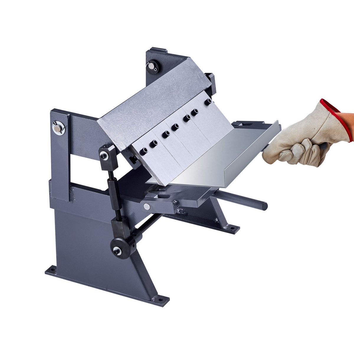 Box and Pan Brake, 305 mm Sheet Metal Bending Brake, 20-Gauge Mild Steel Capacity, 0-135 Degree Adjustable, Metal Bender Machine with 5 Fingers, Heavy-Duty Aluminum Folder for Precise Bending