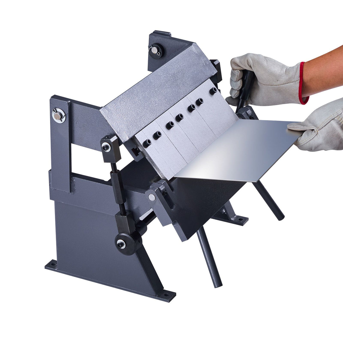 Box and Pan Brake, 305 mm Sheet Metal Bending Brake, 20-Gauge Mild Steel Capacity, 0-135 Degree Adjustable, Metal Bender Machine with 5 Fingers, Heavy-Duty Aluminum Folder for Precise Bending