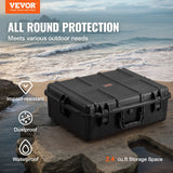 Cases & Skins: VEVOR Weatherproof Hard Case, Heavy Duty Protective Dry Box Case with Pre-cut Foam, and Retractable Pull Handles for Travel, Hunting, Military, Tactical, IP67 Waterproof Case for Cameras (56.1x37x26)