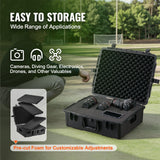 Cases & Skins: VEVOR Weatherproof Hard Case, Heavy Duty Protective Dry Box Case with Pre-cut Foam, and Retractable Pull Handles for Travel, Hunting, Military, Tactical, IP67 Waterproof Case for Cameras (56.1x37x26)
