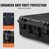 Cases & Skins: VEVOR Weatherproof Hard Case, Heavy Duty Protective Dry Box Case with Pre-cut Foam, and Retractable Pull Handles for Travel, Hunting, Military, Tactical, IP67 Waterproof Case for Cameras (56.1x37x26)