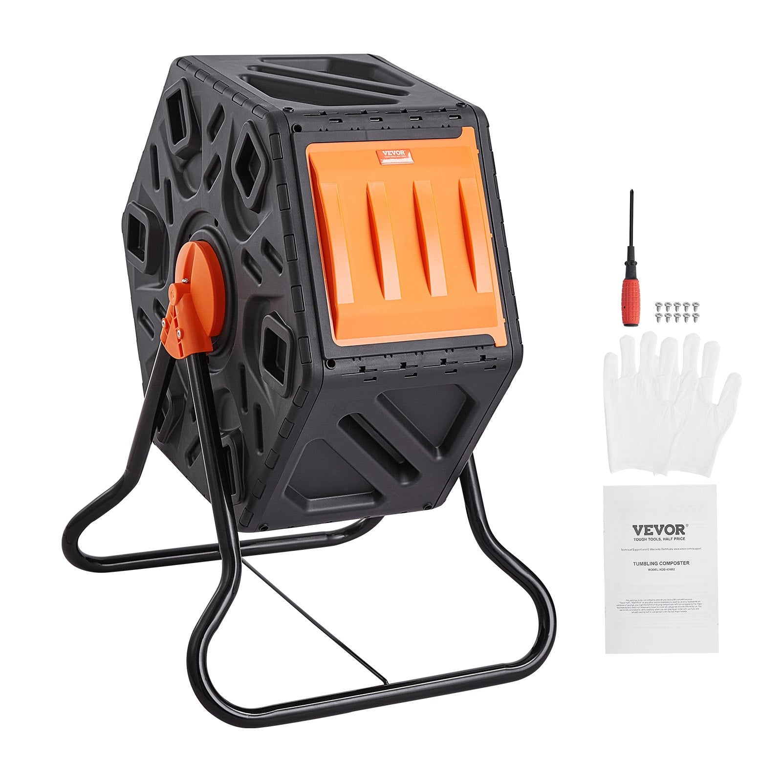 Gardening Tools: VEVOR Compost Bin 18.5 Gal Composter Tumbler Rotating Outdoor with Sliding Door