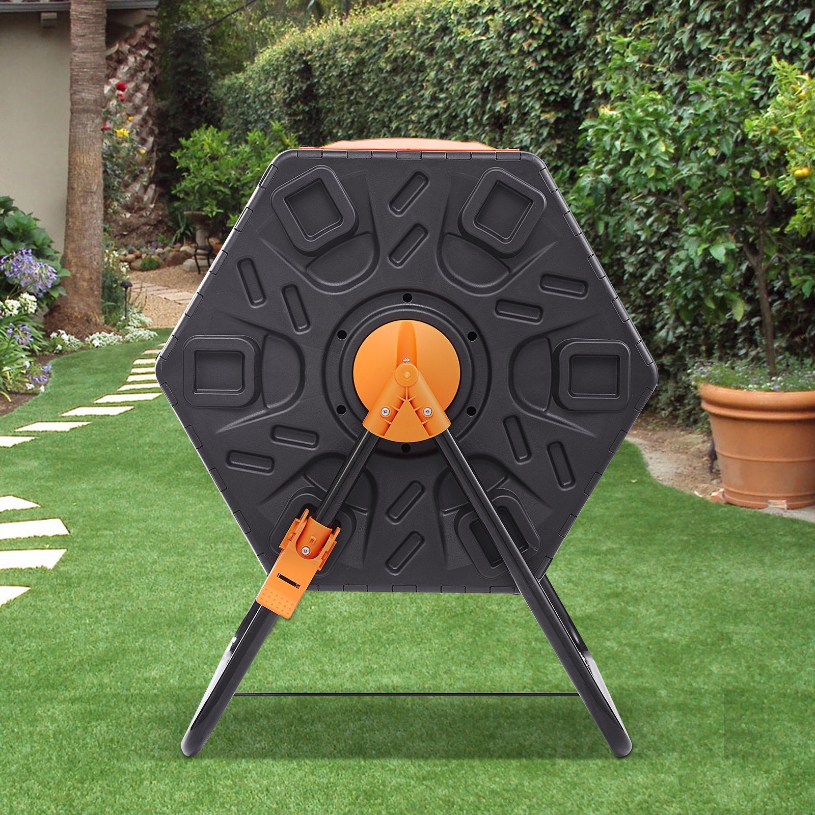 Gardening Tools: VEVOR Compost Bin 37 Gal Dual-Chamber Composter Tumbler Rotating Sliding Doors