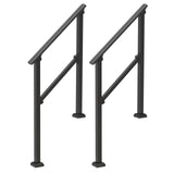 Building Toys: VEVOR 2 PCS 2-3 Handrails for Outdoor for Seniors Porch Deck Black Square Tube