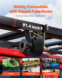 Test Kits: VEVOR Ladder Rack Ratchet Straps, Black Square Tube Mount, 38 mm Wide x 2.25 m Long Black Ladder Rack Straps with Double J-Hooks, 226.8 kg Load Heavy Duty, Cargo Buckle Lock Strap (4 Pack)