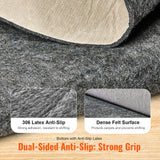 Floor Rugs: VEVOR Non Slip Rug Pad Gripper 25 x 94.5 in 0.24" Carpet Mat Thick for Floor
