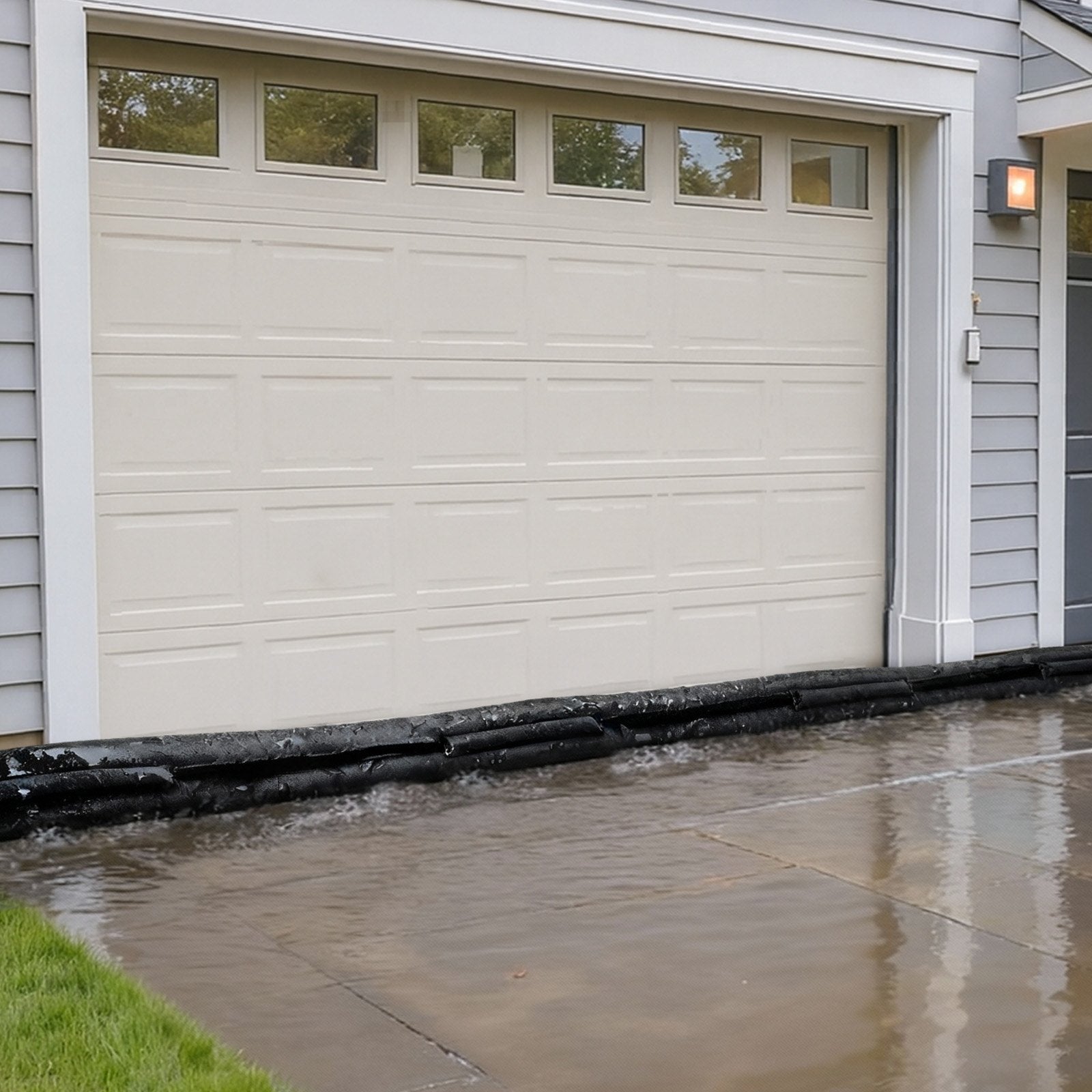 Flood Barrier, 8 Pack, 480 x 435 mm Flood Bags Activated by Water, Reusable Water Absorbent Barrier, Sandless Sandbags Blockage, Flooding Prevention Bags for Home, Doorway, Basement, Garage